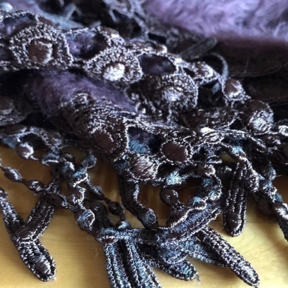 Angora eyelash Shawl Head Scarf Wrap piano Shawl Fringes - Picture 12 of 15